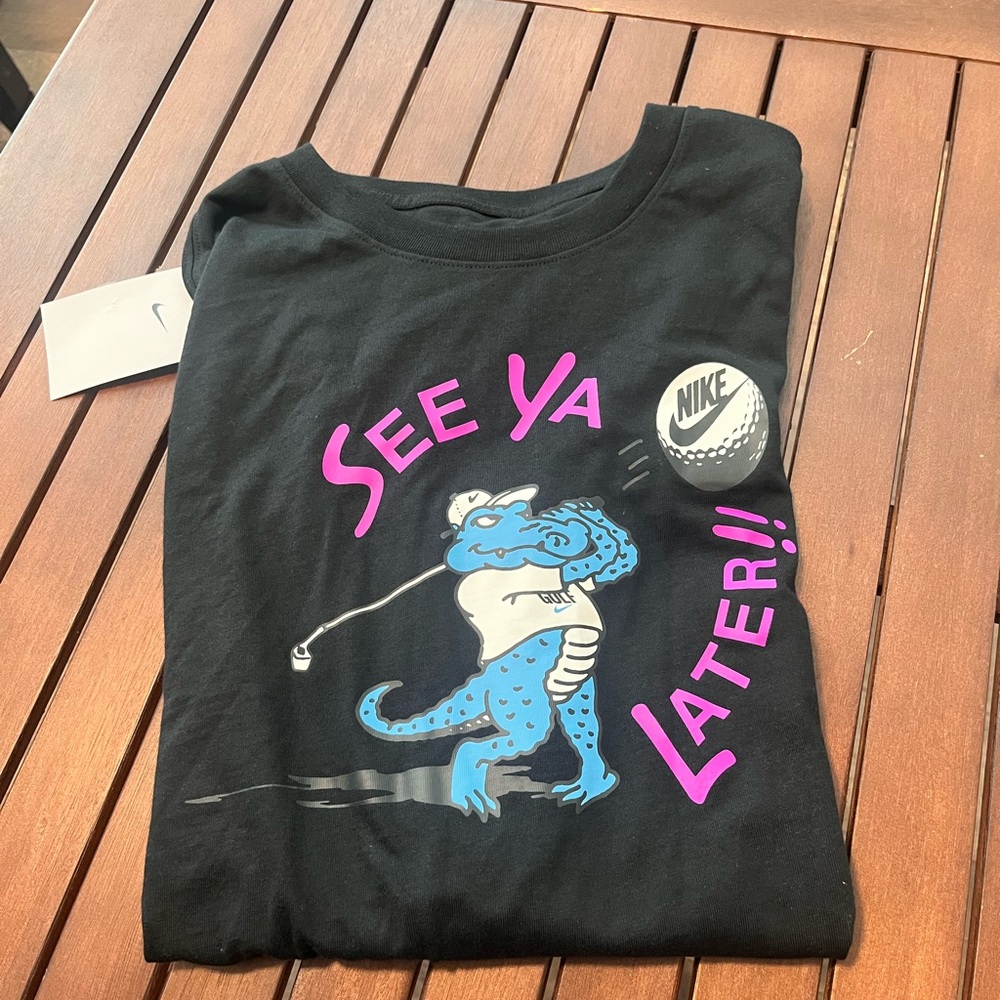 Rare Nike Black Graphic golf Tee